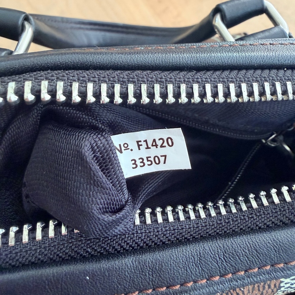 Coach Black and Brown Signature Satchel - Picture 8 of 8